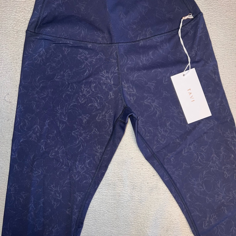 Tavi Blue High-waisted Patterned Leggings